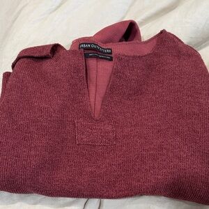 Urban Outfitters women’s cropped Red V-Neck Sweater